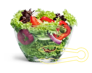 Ensalada con pinzas