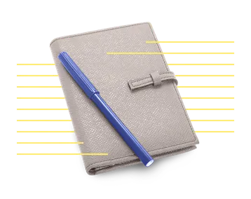 Notebook and pen